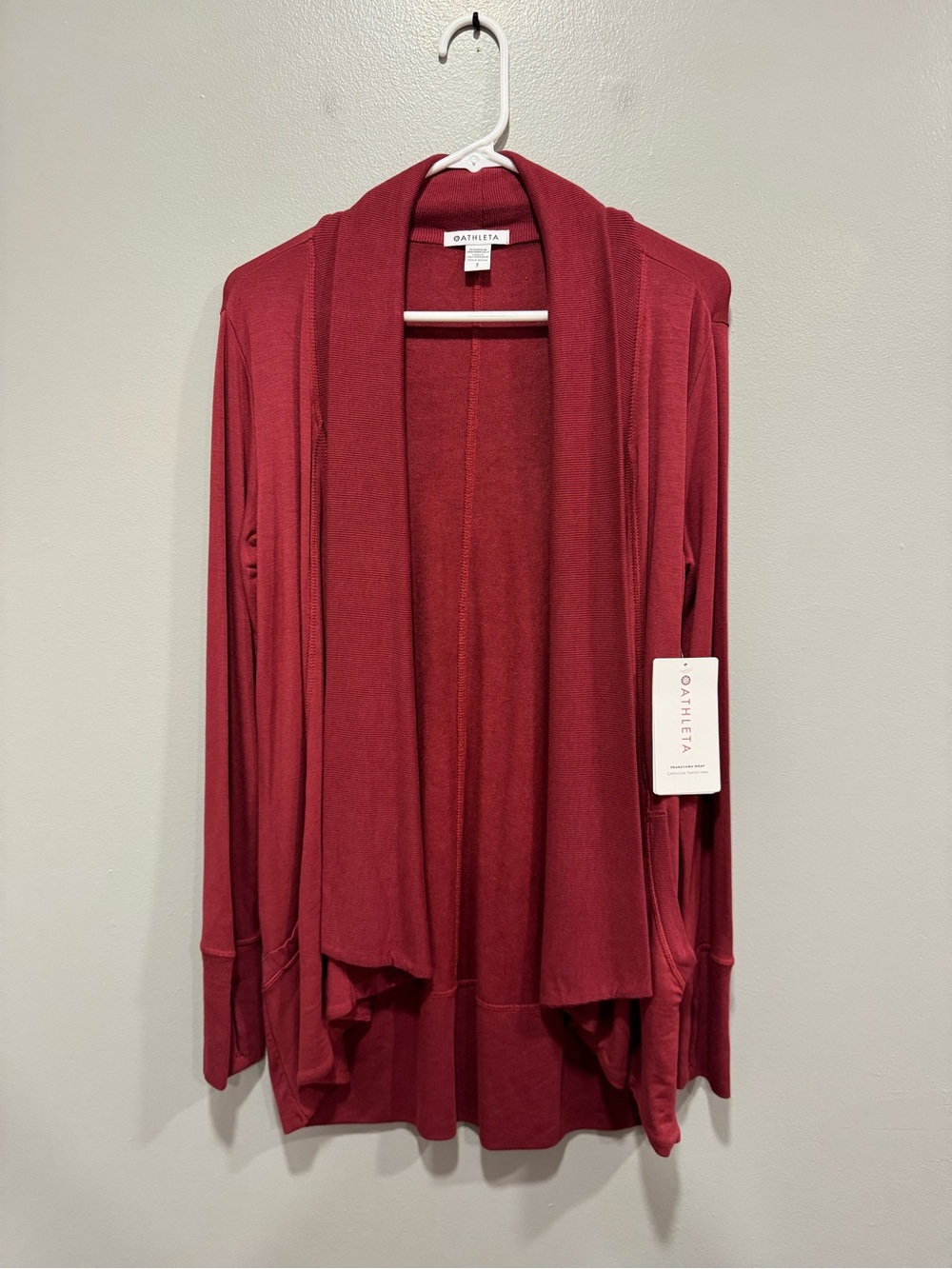 NWT Athleta Pranayama Wrap In Red Size Small